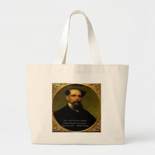 Grand Tote Bag Charles Dickens & Citation émouvante