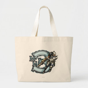 Grand Tote Bag Chasseur masculin avec Bowgun, armure en acier