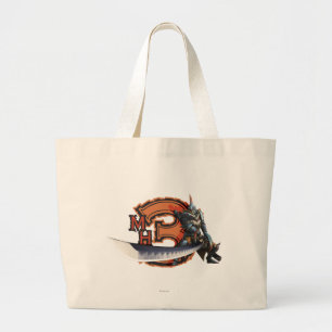 Grand Tote Bag Chasseur masculin avec la longues épée et armure