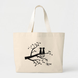 Grand Tote Bag Chats dans l'amour