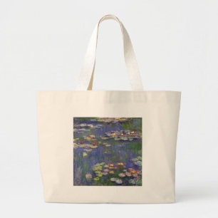 Grand Tote Bag Chefs-d'œuvre de peinture de Nymphéas de Monet