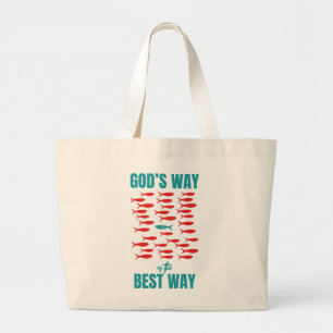 Grand Tote Bag CHEMIN DE Christian DIEU MEILLEUR MOYEN Sardines