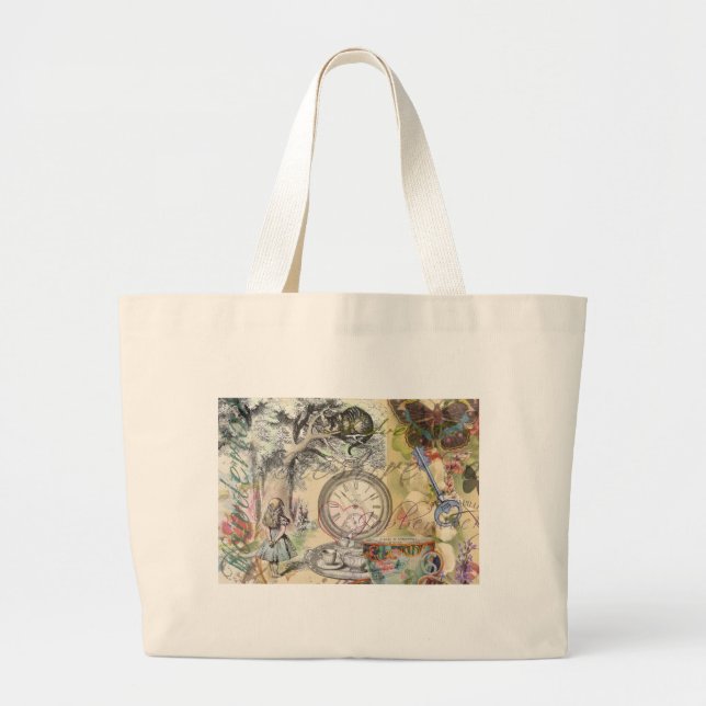Grand Tote Bag Cheshire Chat Alice Wonderland Classic (Devant)