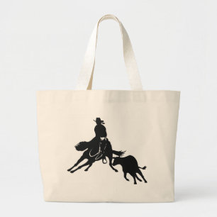 Grand Tote Bag Cheval et vache de coupe