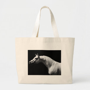 Grand Tote Bag Cheval noir et blanc