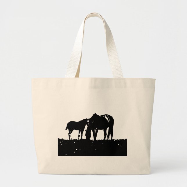 Grand Tote Bag Cheval Pop Art (Devant)