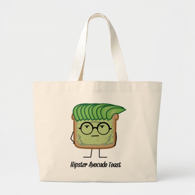 Grand Tote Bag Cheveux de graisseur en verre de hippie de pain (Devant)