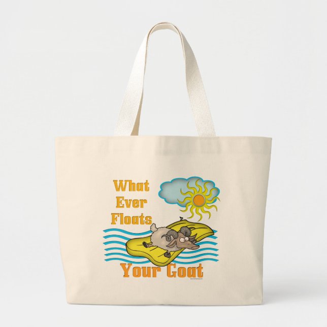Grand Tote Bag Chèvre amusante Flotte votre chèvre (Devant)