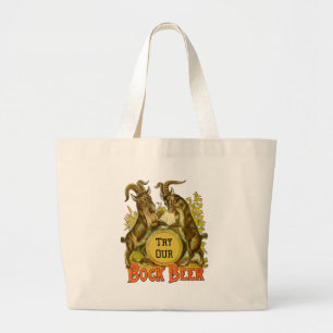 Grand Tote Bag Chèvres Bock Bière Publicité