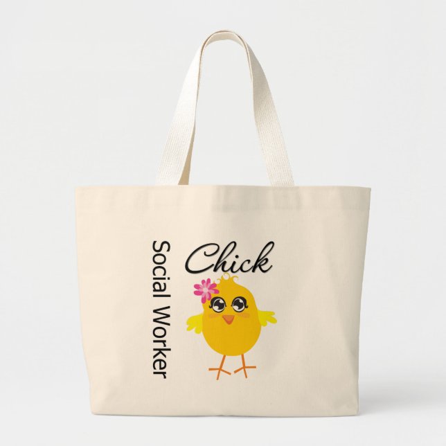 Grand Tote Bag Chick de travailleur social (Devant)