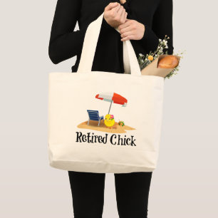 Grand Tote Bag Chick retraité à la plage