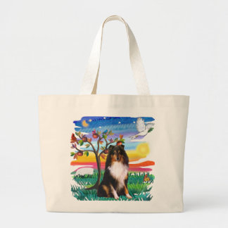 Grand Tote Bag Chien à mouton de Shetland (tri)
