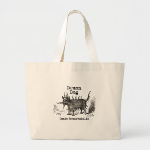 Grand Tote Bag Chien Demon Vintage Funny migre