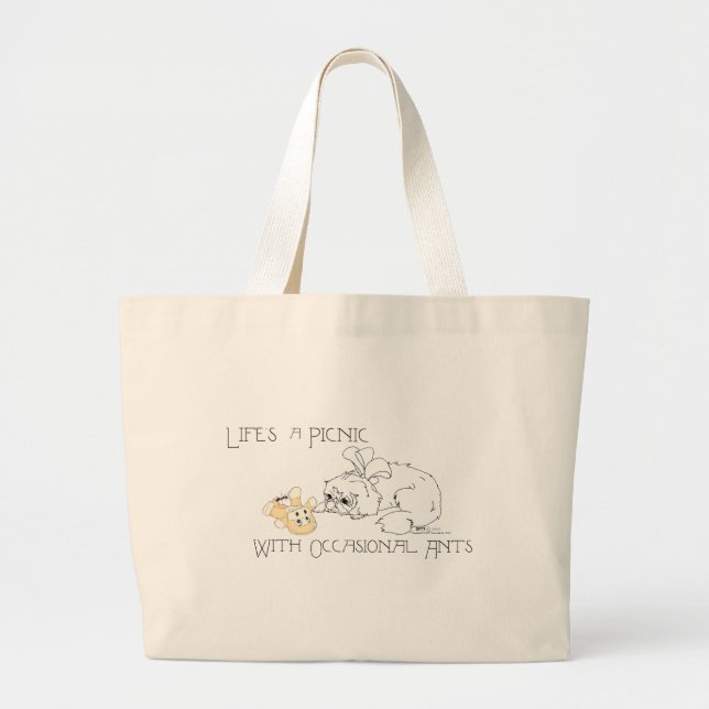 Grand Tote Bag Chien pekingese (Devant)
