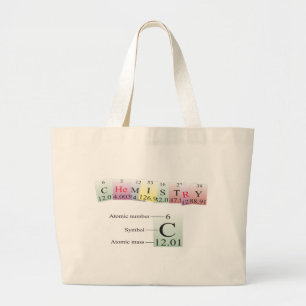 Grand Tote Bag Chimie écrite avec des éléments