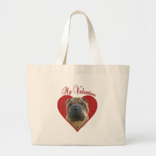 Grand Tote Bag Chinois Shar-Pei Valentine