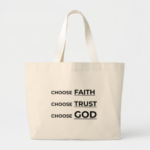 GRAND TOTE BAG CHOISISSEZ FOI, CHOISISSEZ CONFIANCE, CHOISISSEZ D