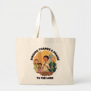 Grand Tote Bag Christian CHANTER MERCI ET LOUER Church Choir
