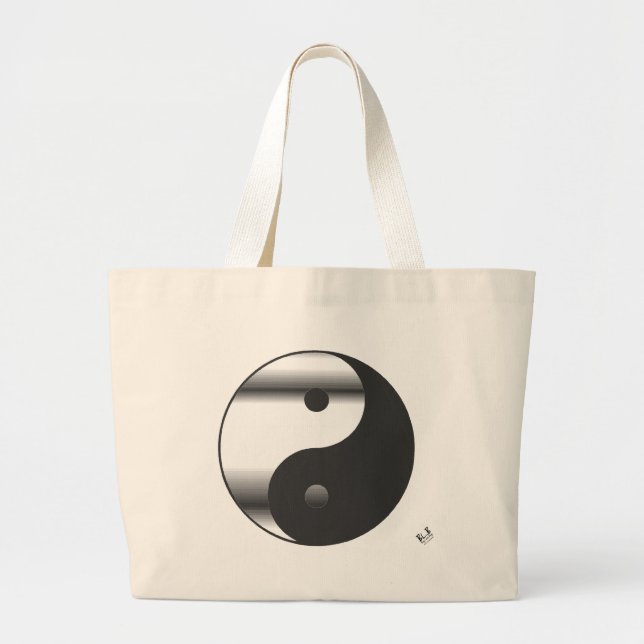 Grand Tote Bag Chrome de Yin Yang (Devant)