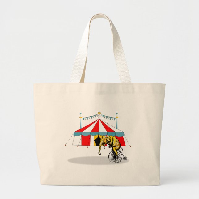 Grand Tote Bag Cirque Memorabilia En mémoire des éléphants de cir (Devant)