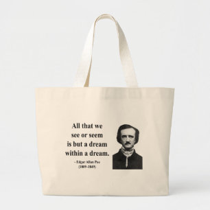 Grand Tote Bag Citation 1B d'Edgar Allen Poe