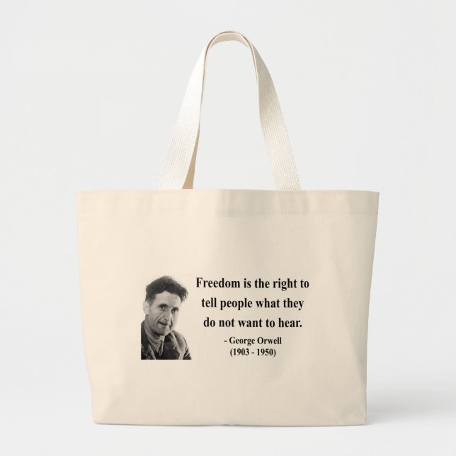 Grand Tote Bag Citation 4b de George Orwell (Devant)