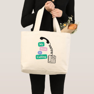 Grand Tote Bag Citation Amusante d'Amour de Livre