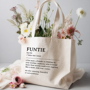 Grand Tote Bag Citation de définition de Funtie personnalisée
