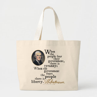 Grand Tote Bag Citation de Tyrannie-Liberté de Jefferson
