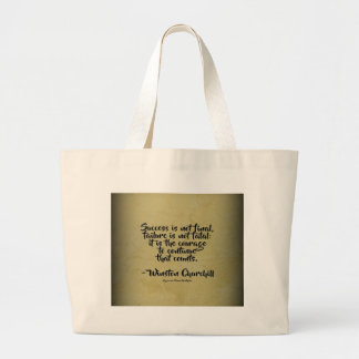 Grand Tote Bag Citation de Winston Churchill ; Succès
