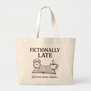 Grand Tote Bag Citation drôle de minimaliste amoureux des livres 