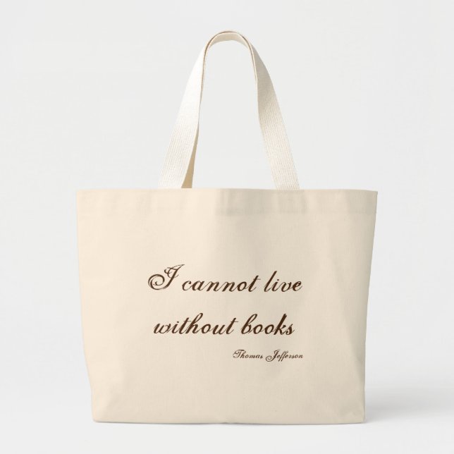 Grand Tote Bag Citation Fourre-tout de Thomas Jefferson (Devant)