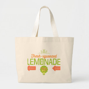 Grand Tote Bag Citronade fraîche taillée