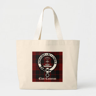 Grand Tote Bag Clan Cameron Crest & Tartan