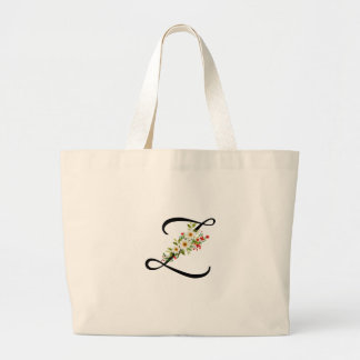 Grand Tote Bag Classic monogram Z red white flower mother gift 
