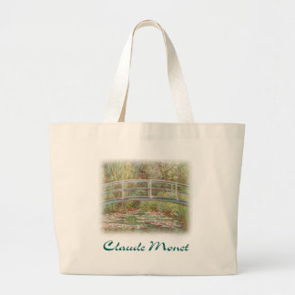 Grand Tote Bag Claude Monet - pont au-dessus d'un étang des