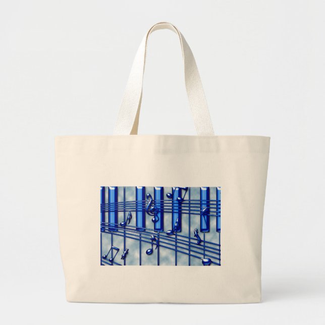 Grand Tote Bag Clavier de piano (Devant)