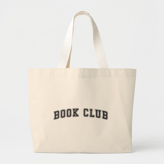 Grand Tote Bag Club de livres de style de variété courbe (Devant)