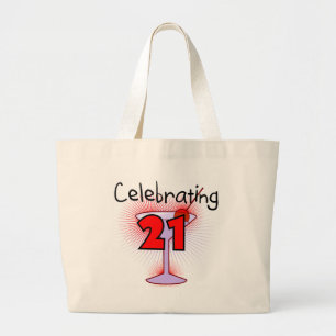 Grand Tote Bag Cocktail célébrant 21 T-shirts et cadeaux