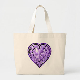 Grand Tote Bag Coeur Amethyst Gem