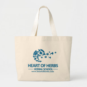 Grand Tote Bag Coeur de l'éléphant de fines herbes Fourre-tout