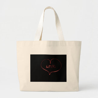 Grand Tote Bag Coeur de peinture légère