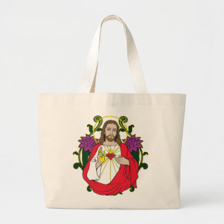 Grand Tote Bag Coeur sacré merveilleux de Jésus