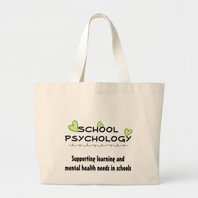 Grand Tote Bag Coeurs Fourre-tout de germination de psychologie (Devant)