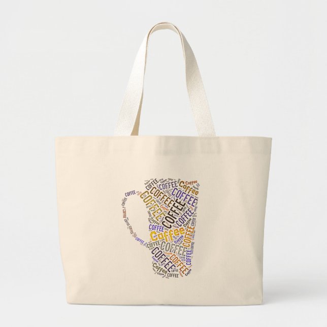 Grand Tote Bag Coffee Mug Word Art (Devant)