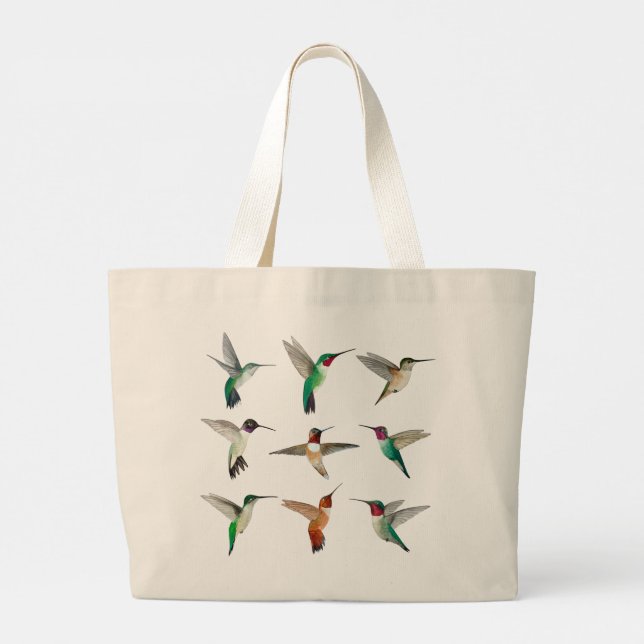 Grand Tote Bag Colibri nord-américain (Dos)