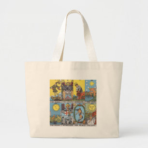 Grand Tote Bag Collage de cartes de tarot