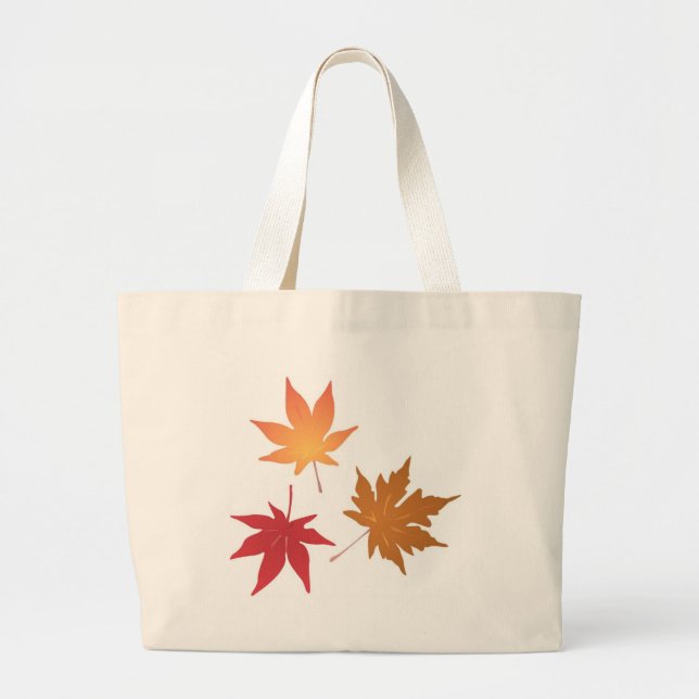 Grand Tote Bag Collection Feuille d'automne (Devant)