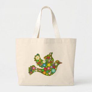 Grand Tote Bag Colombe de jardin de ressort
