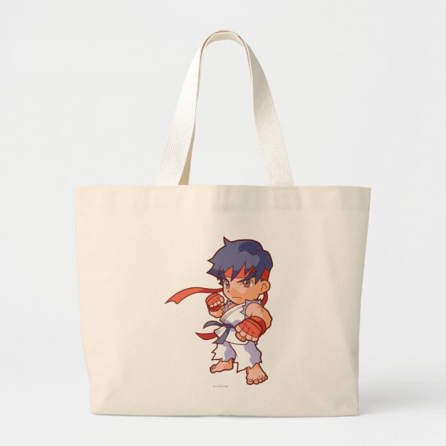 Grand Tote Bag Combattant Ryu de poche (Devant)